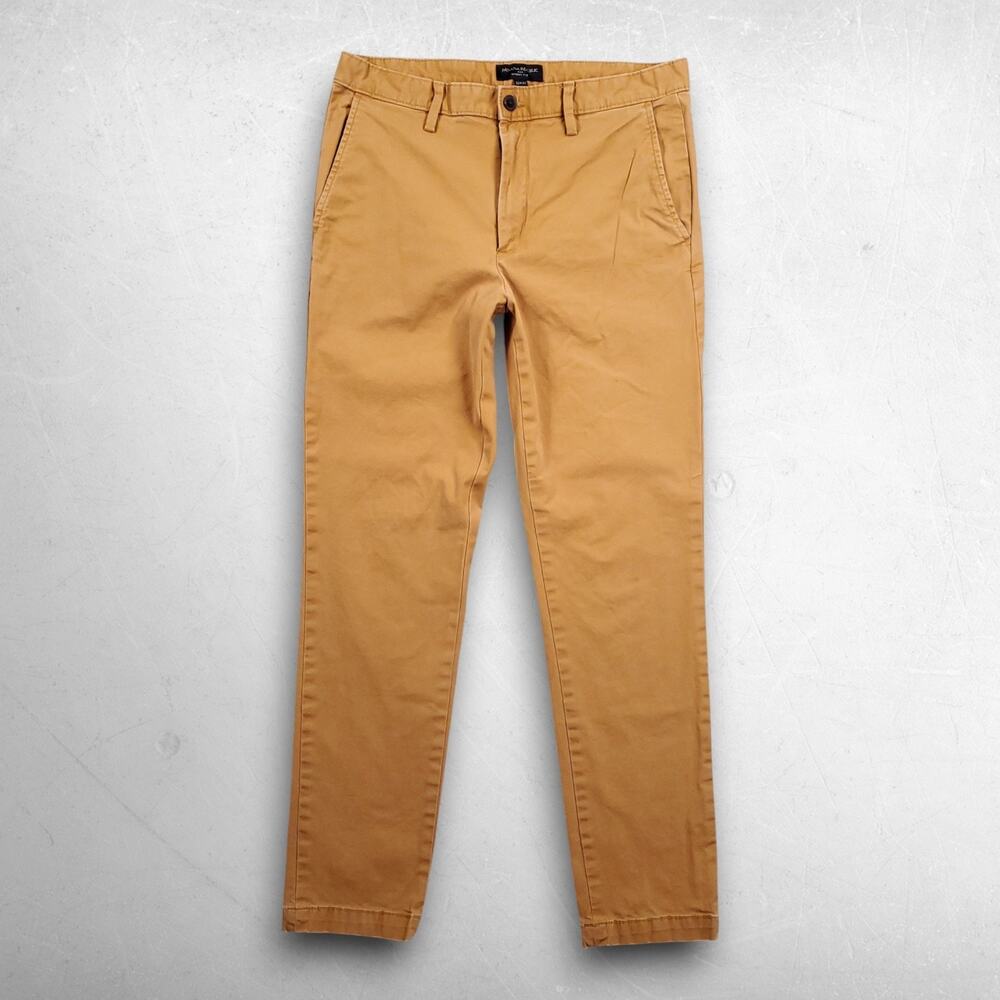 Banana Republic Skinny Fit Chino Pants Men 32x32 Copper Brown Stretch Lived-In